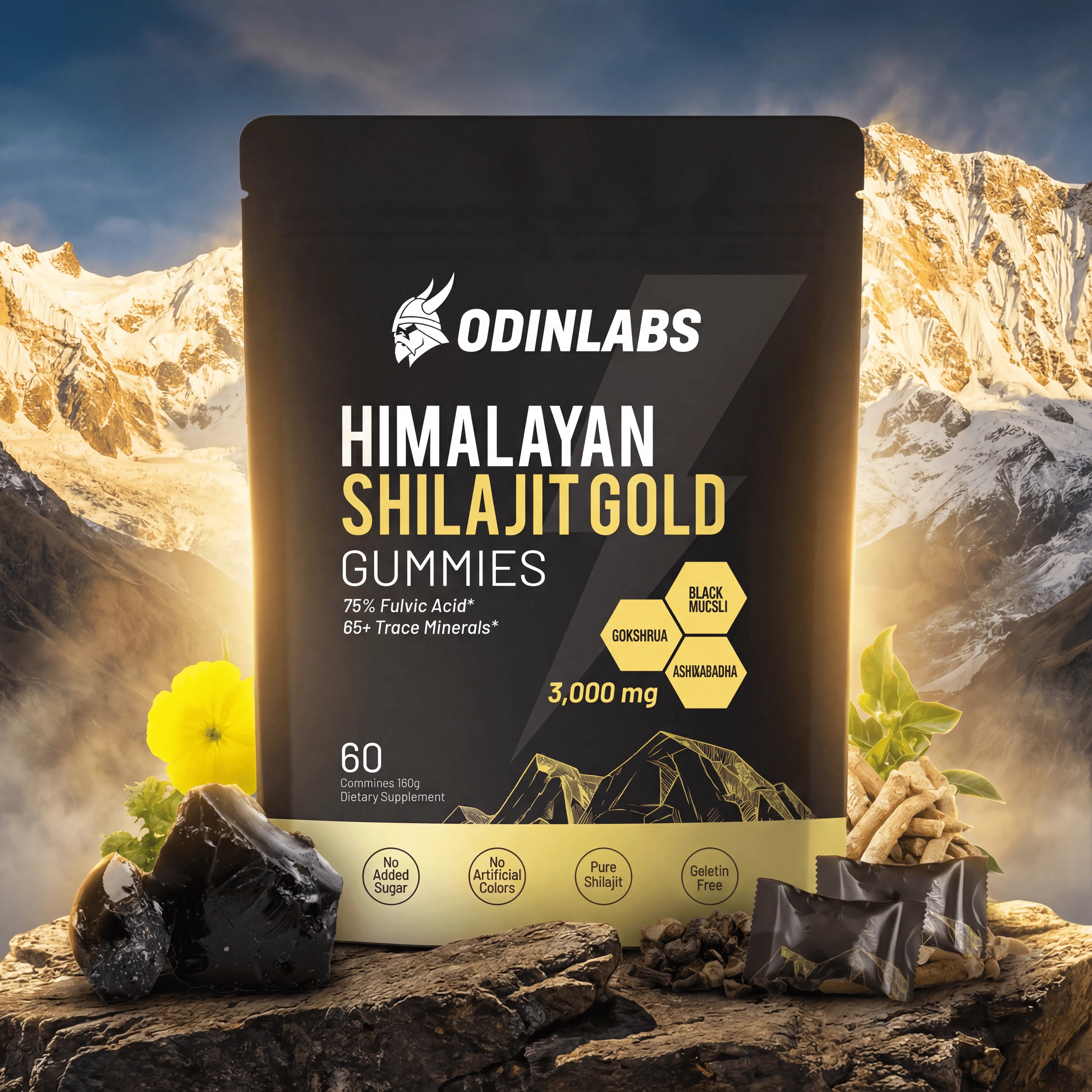OdinLabs® | Shilajit Gold Gummies — Energy & Vitality
